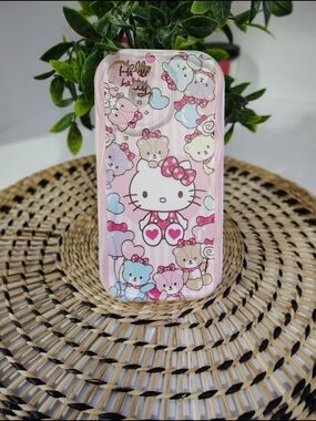 Pink Hello Kitty Patterned Phone Case 15 Plus